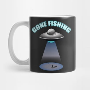 Alien Gone Fishing UFO Tee Mug